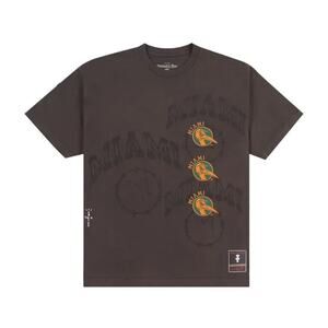 Cactus Jack by Travis Scott x Mitchell & Ness University Of Miami Seal Tee New